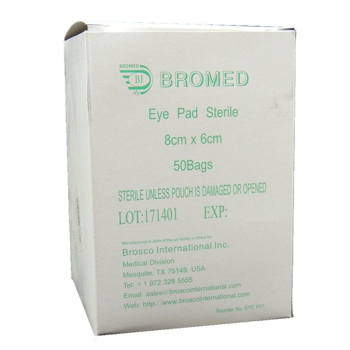 Bromed Eye Pad Sterile 8 cm x 6 cm 50’s - Easy Pharmacy LLC