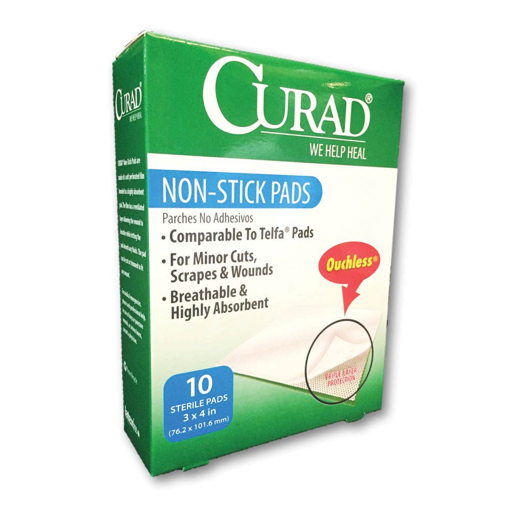 Curad Non Stick Sterile Pads 3 x 4 inch 10's - Easy Pharmacy LLC