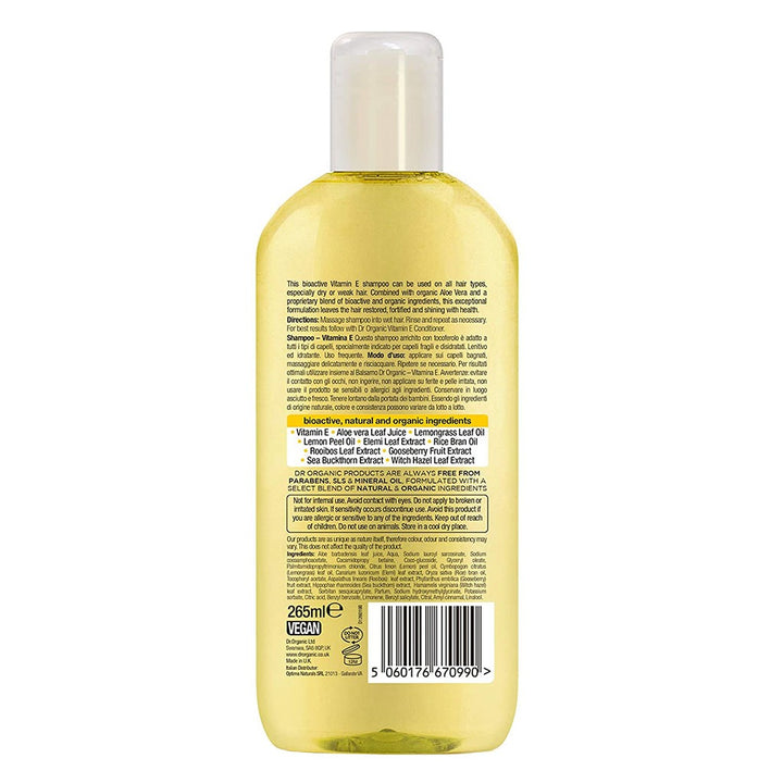 Dr.Organic Vitamin E Shampoo 265 mL - Easy Pharmacy LLC