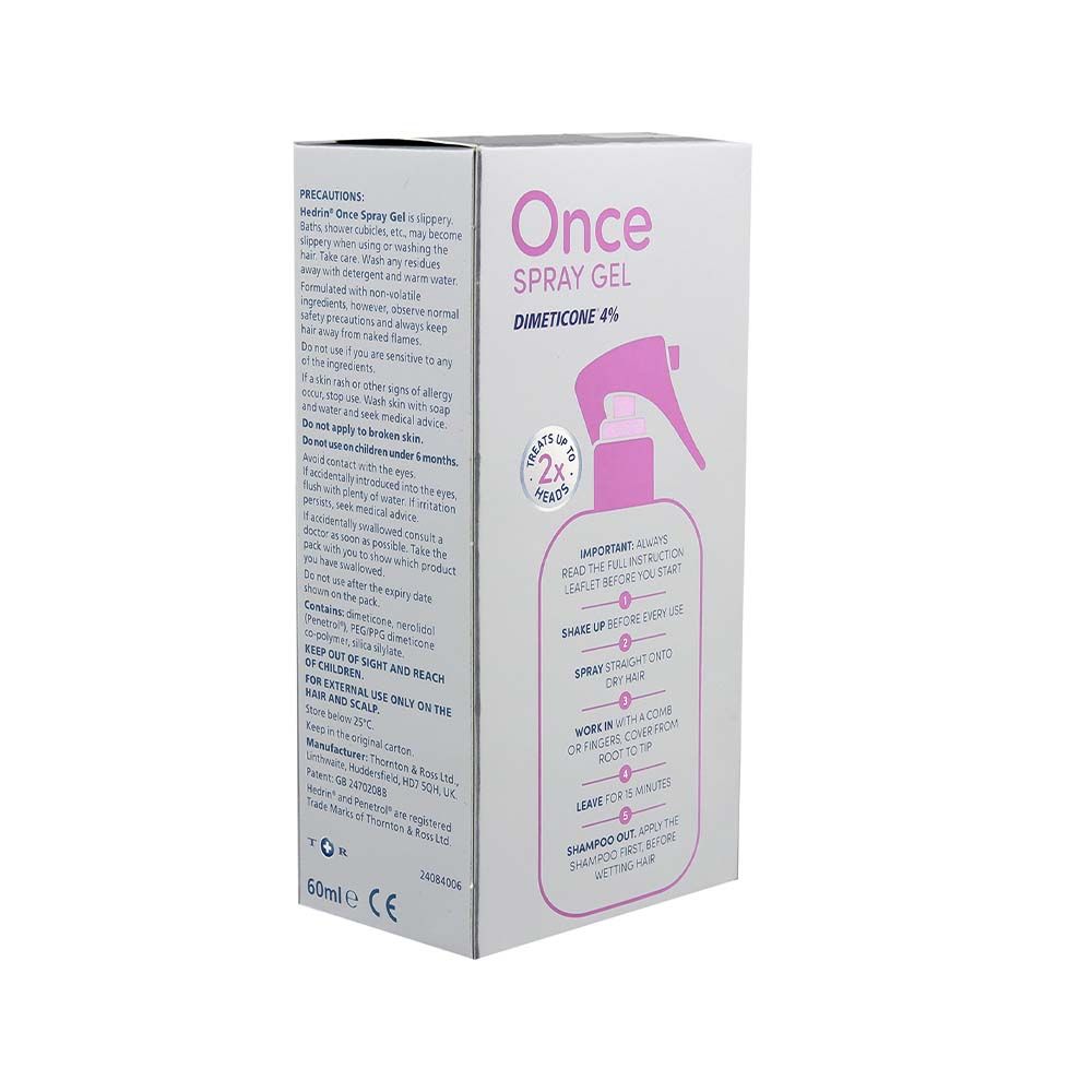 Hedrin Once Spray Gel 60 mL - Easy Pharmacy LLC