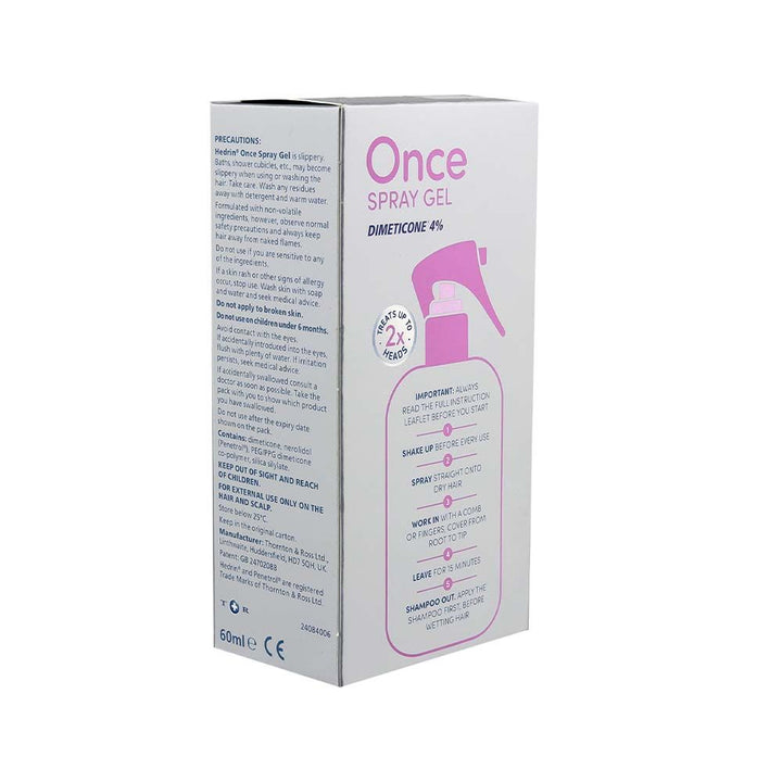 Hedrin Once Spray Gel 60 mL - Easy Pharmacy LLC