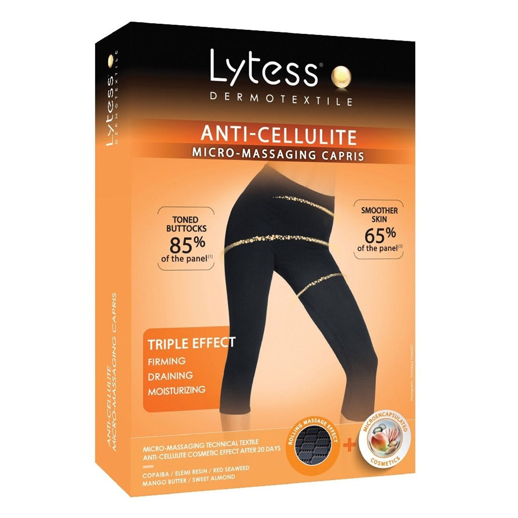 Lytess Anti Cellulite Micro Massaging Capris S/M PF00748A White - Easy Pharmacy LLC