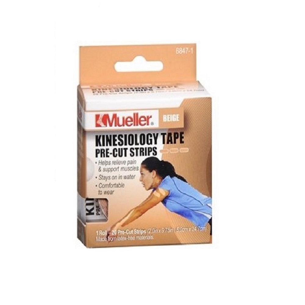 Mueller Kinesiology Tape Pre-Cut Strips Beige 6847ML - Easy Pharmacy LLC