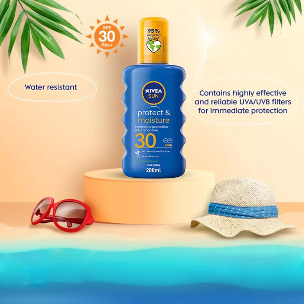 Nivea Sun Protect & Moisture SPF30 Moisturizing Sun Spray 200 mL - Easy Pharmacy LLC