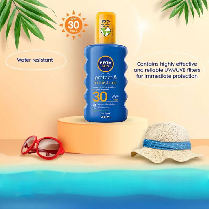 Nivea Sun Protect & Moisture SPF30 Moisturizing Sun Spray 200 mL - Easy Pharmacy LLC
