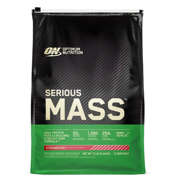 Optimum Nutrition Serious Mass Powder Strawberry 12lb
