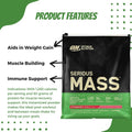 Optimum Nutrition Serious Mass Powder Strawberry 12lb