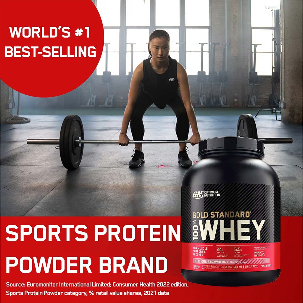 Optimum Nutrition Gold Standard 100% Whey Delicious Strawberry 5lb - Easy Pharmacy LLC