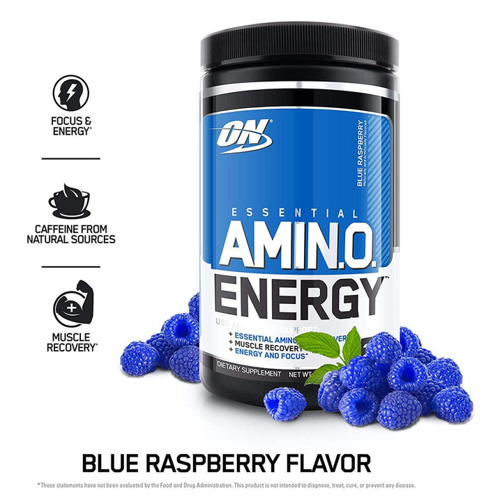 Optimum Nutrition Essential Amino Energy Blue Raspberry Flavour 30 Servings - Easy Pharmacy LLC