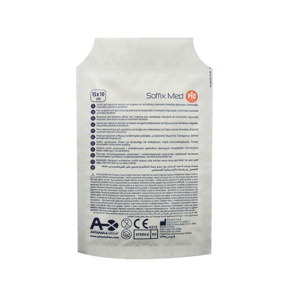 Pic Soffix Med Delicate Post-op Plaster 15 cm x 10 cm 5's - Easy Pharmacy LLC