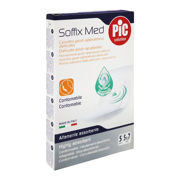 Pic Soffix Med Post-op Plaster 5 cm x 7 cm 5's - Easy Pharmacy LLC