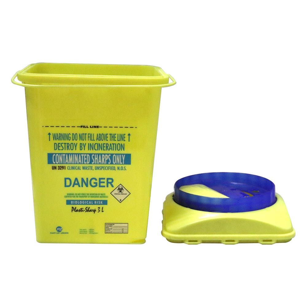 Plasti Lab Sharp Disposal Box 3 L - Easy Pharmacy LLC