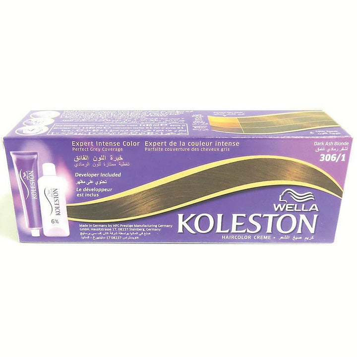 Wella Koleston Hair Color Cream Dark Ash Blonde 306/1 - Easy Pharmacy LLC