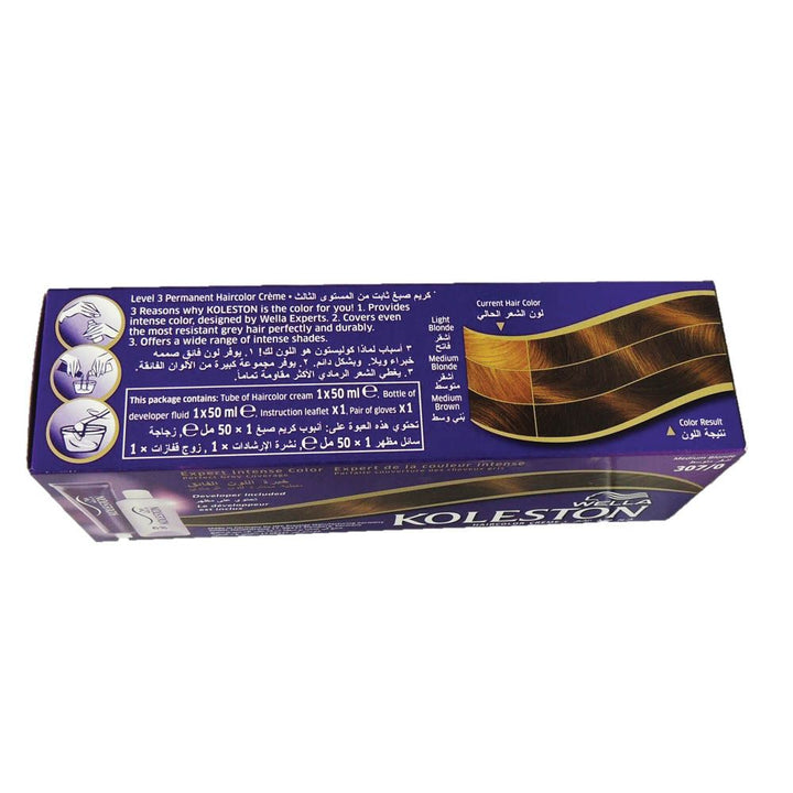Wella Koleston Hair Color Cream Medium Blonde 307/0 - Easy Pharmacy LLC