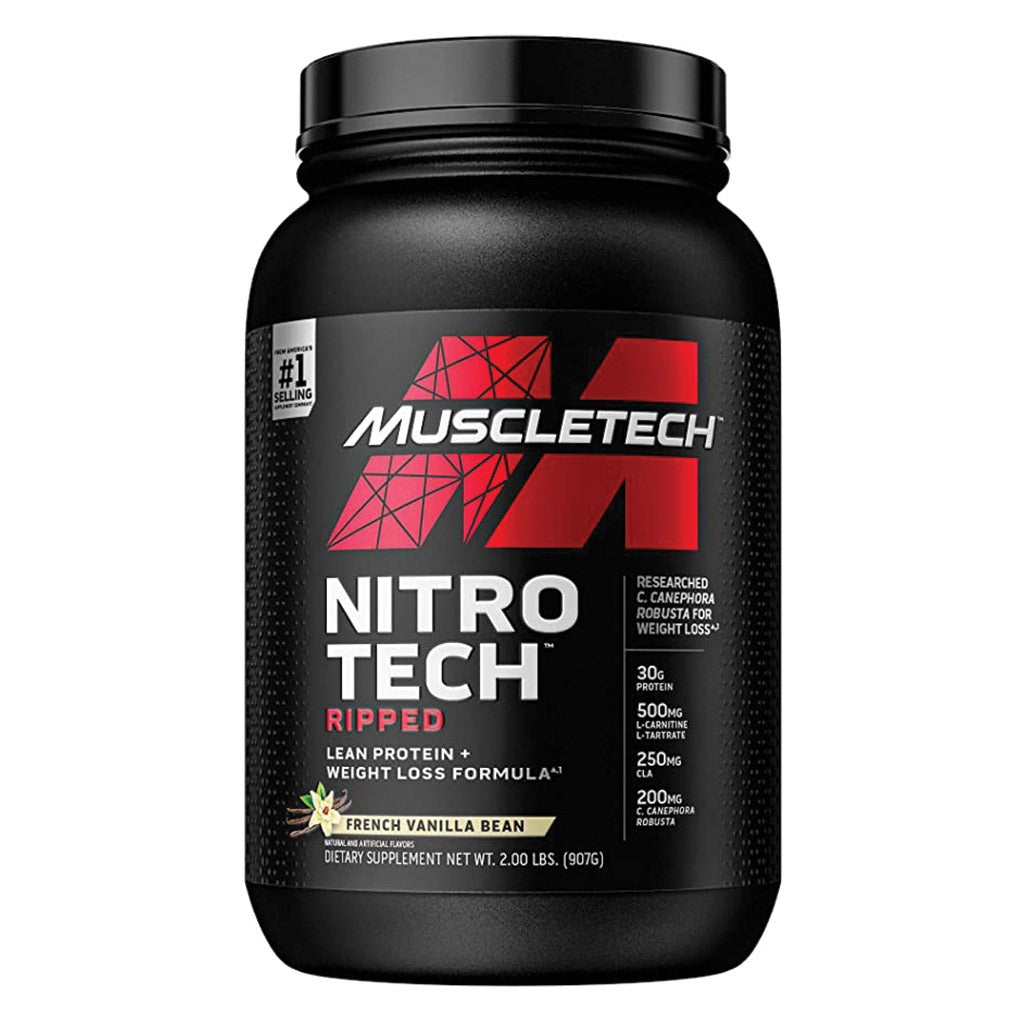 MuscleTech Nitrotech Ripped Whey Protein Powder French Vanilla Bean 2 LB - Easy Pharmacy LLC