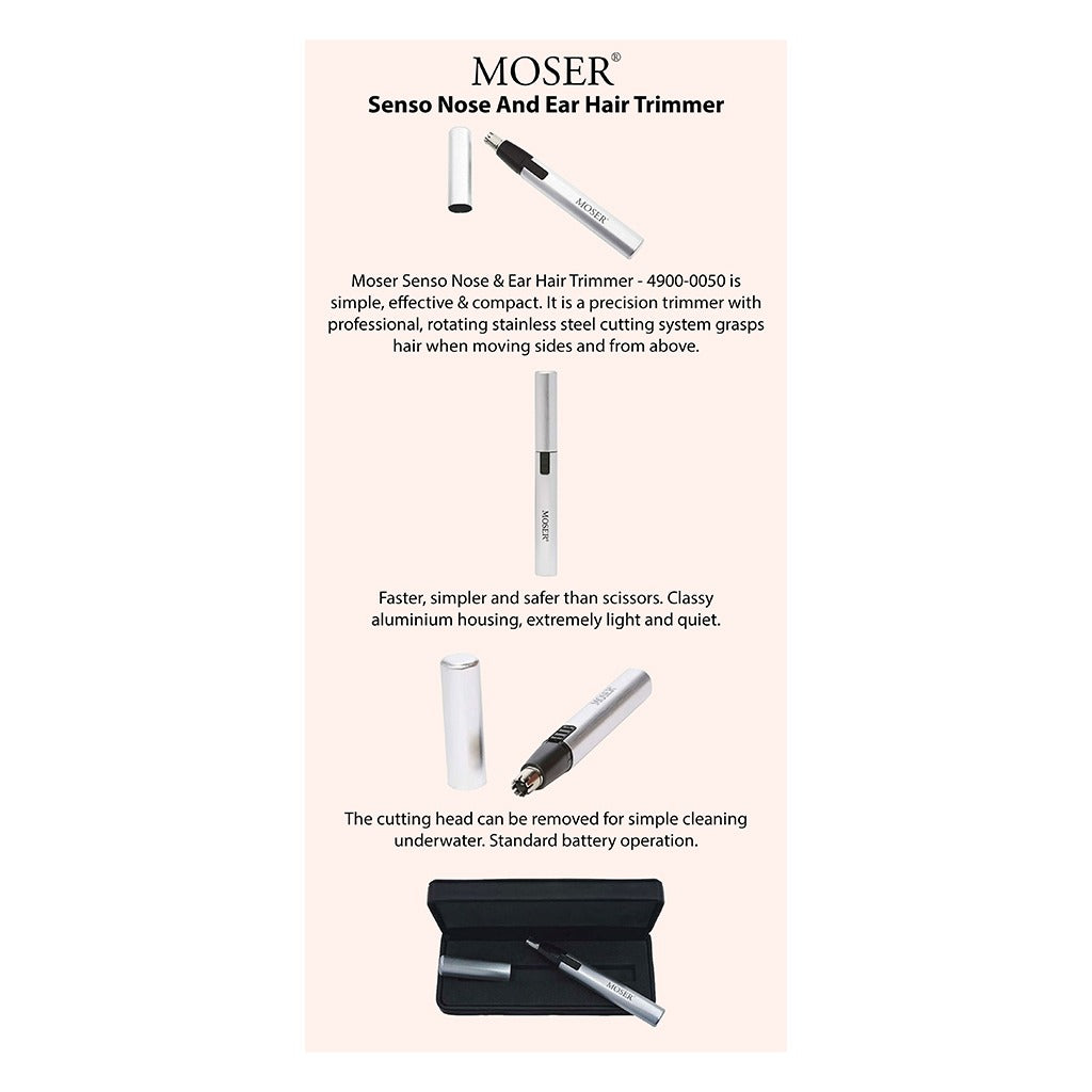 Moser Senso Nose & Ear Hair Trimmer 4900-0050 - Easy Pharmacy LLC