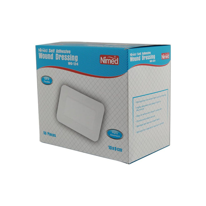 Nimed Self Adhesive Wound Dressing 10 cm x 9 cm 50's - Easy Pharmacy LLC