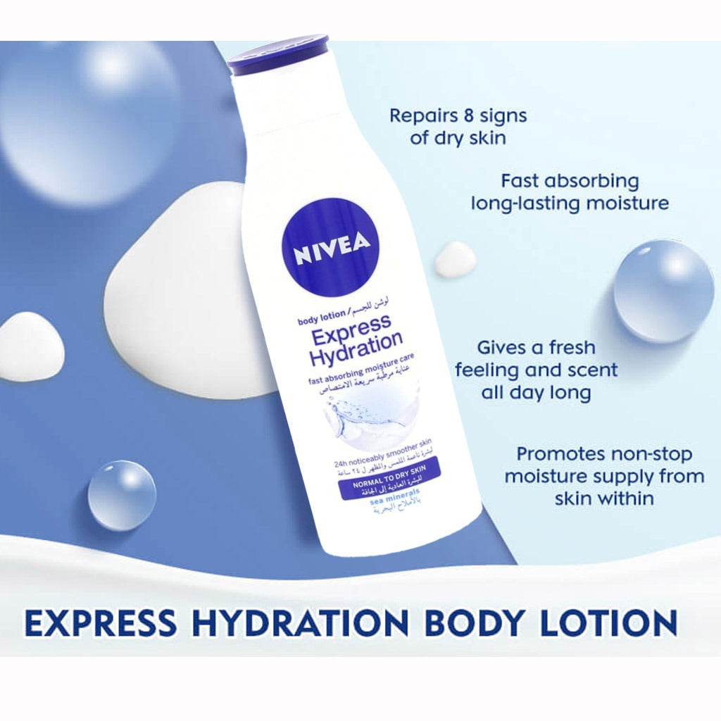 Nivea Express Hydration Body Lotion 400 mL - Easy Pharmacy LLC