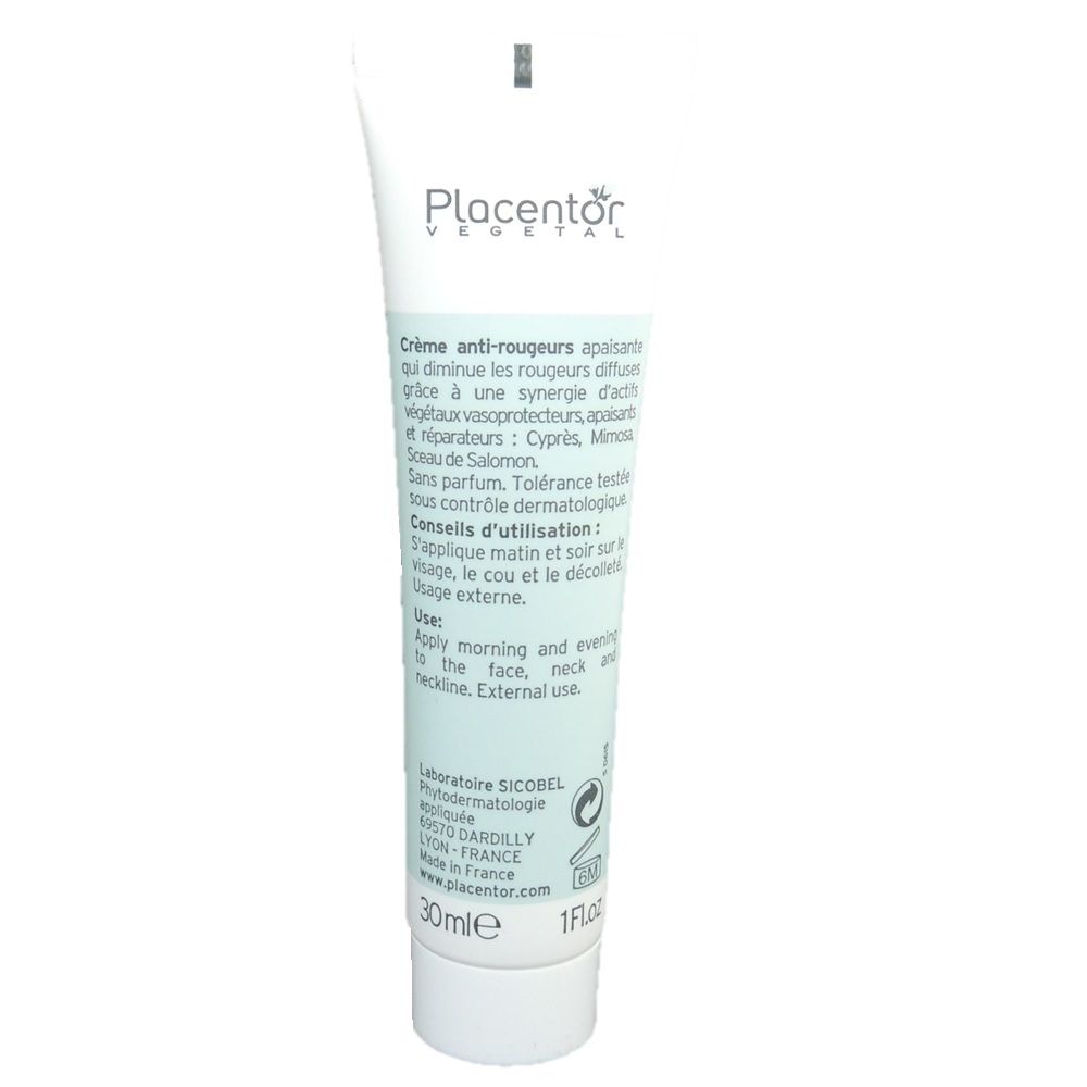 Placentor Vegetal Anti Redness Cream For Sensitive Face, Neck and Neckline 30ml - Easy Pharmacy LLC