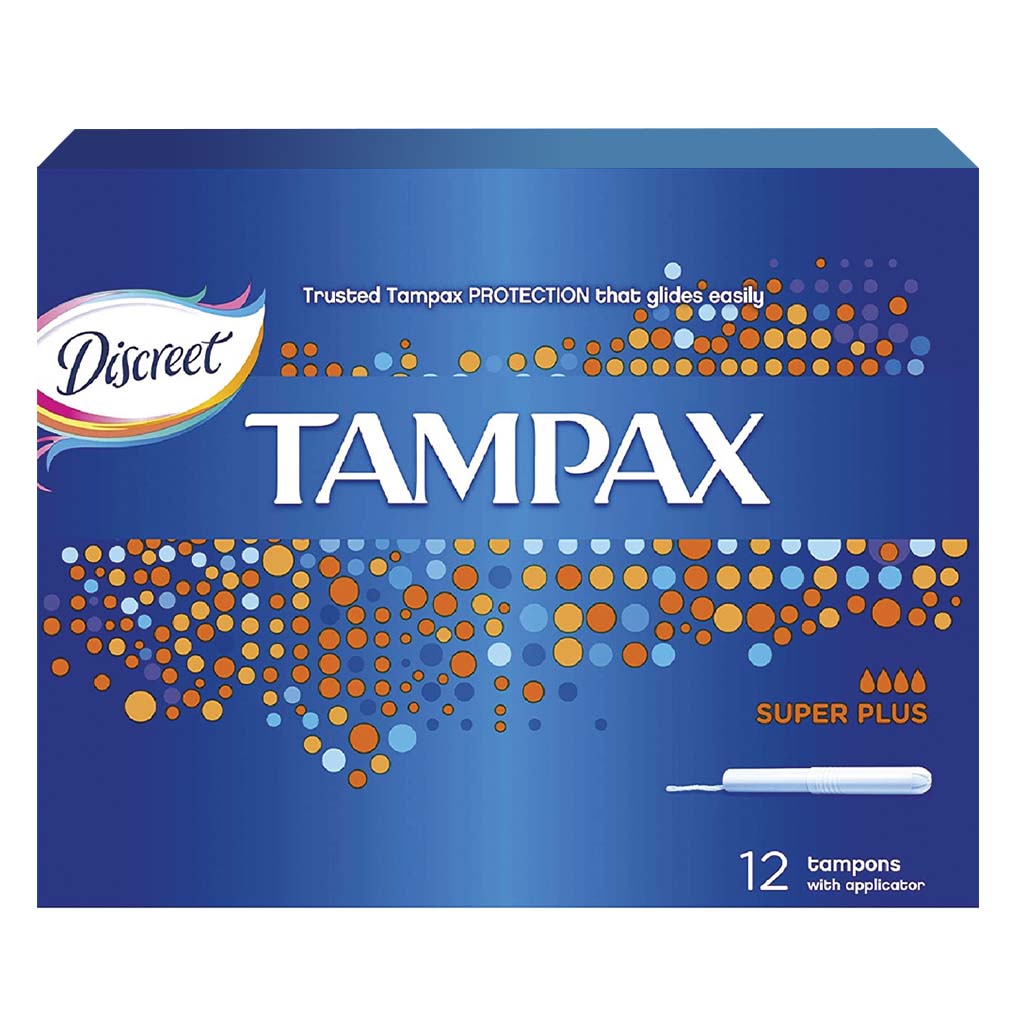 Tampax Super Plus Tampons With Applicator, Pack of 12's - Easy Pharmacy LLC