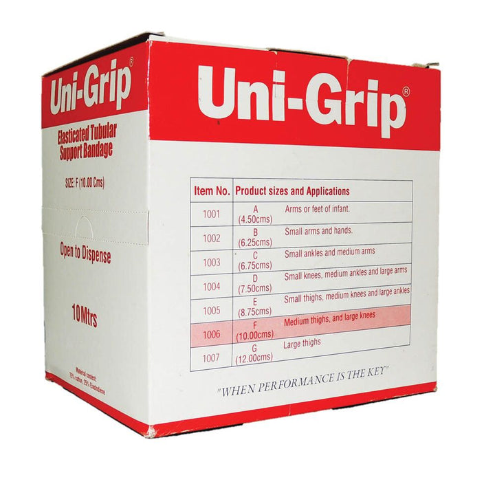 Uni-Grip Elasticated Tubular Support Bandage Size F 10 m - Easy Pharmacy LLC