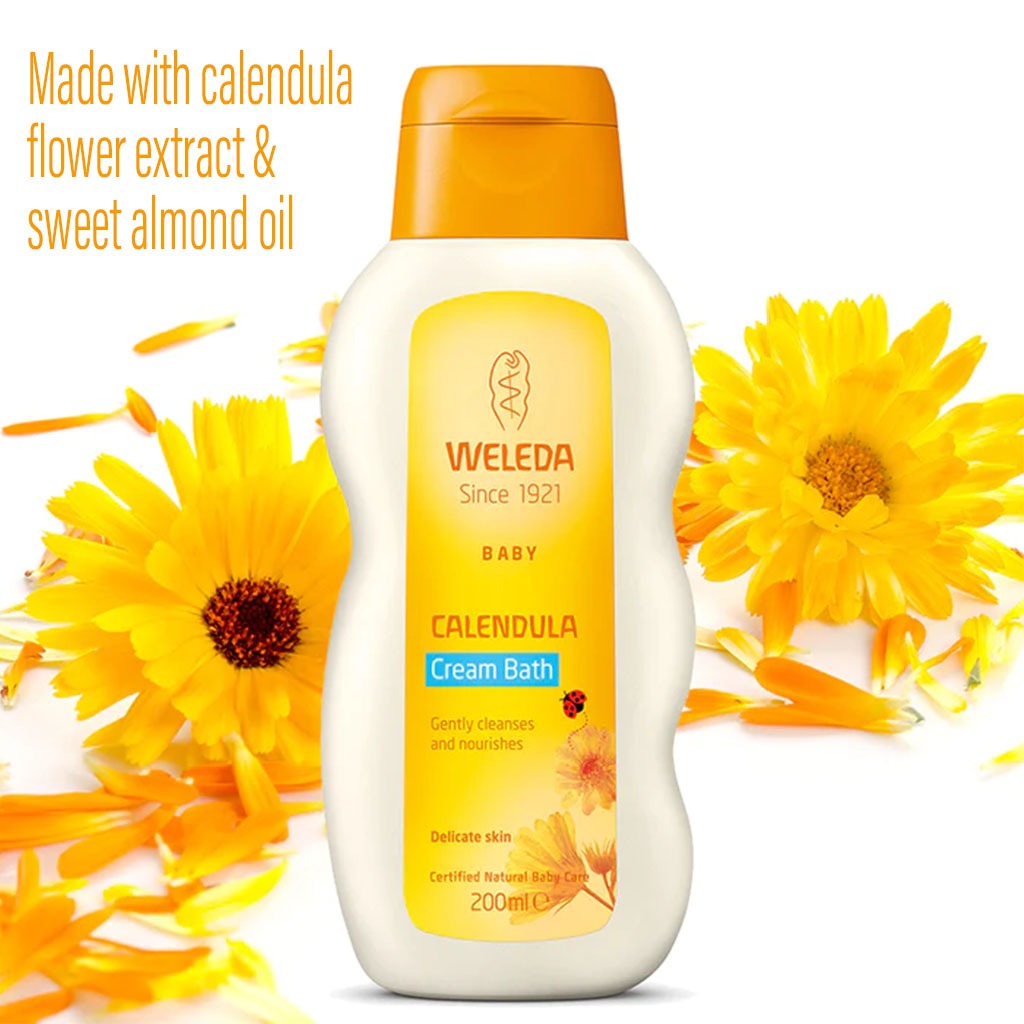 Weleda Baby Comforting Cream Bath With Calendula Extracts For Delicate Baby Skin 200ml - Easy Pharmacy LLC