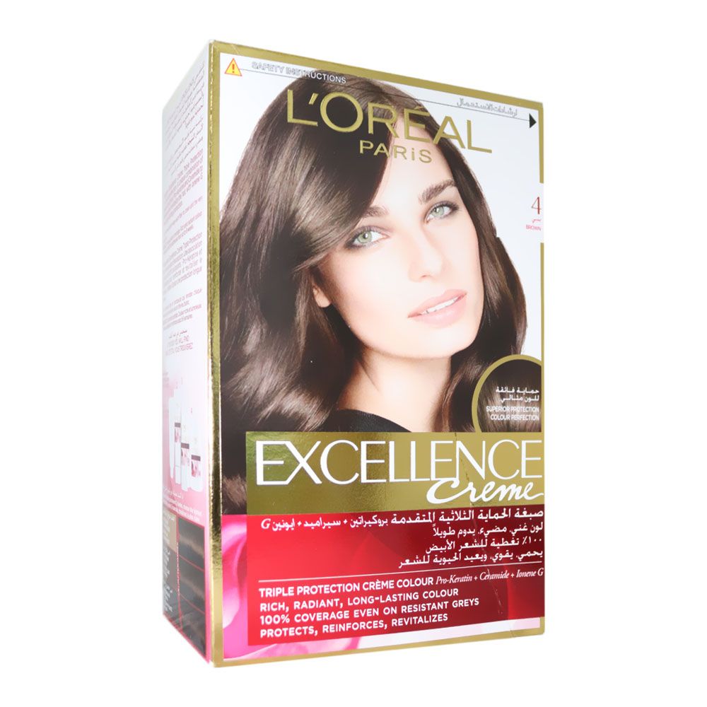 Loreal Paris Excellence Cream Color 4 Brown 1's - Easy Pharmacy LLC