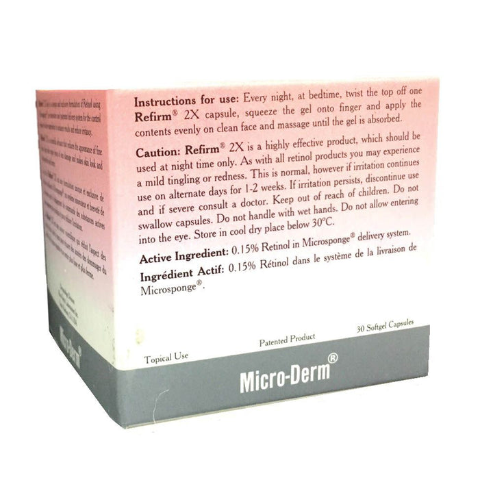 Micro-Derm Refirm 2X Normal Skin Softgel Capsules 30's - Easy Pharmacy LLC
