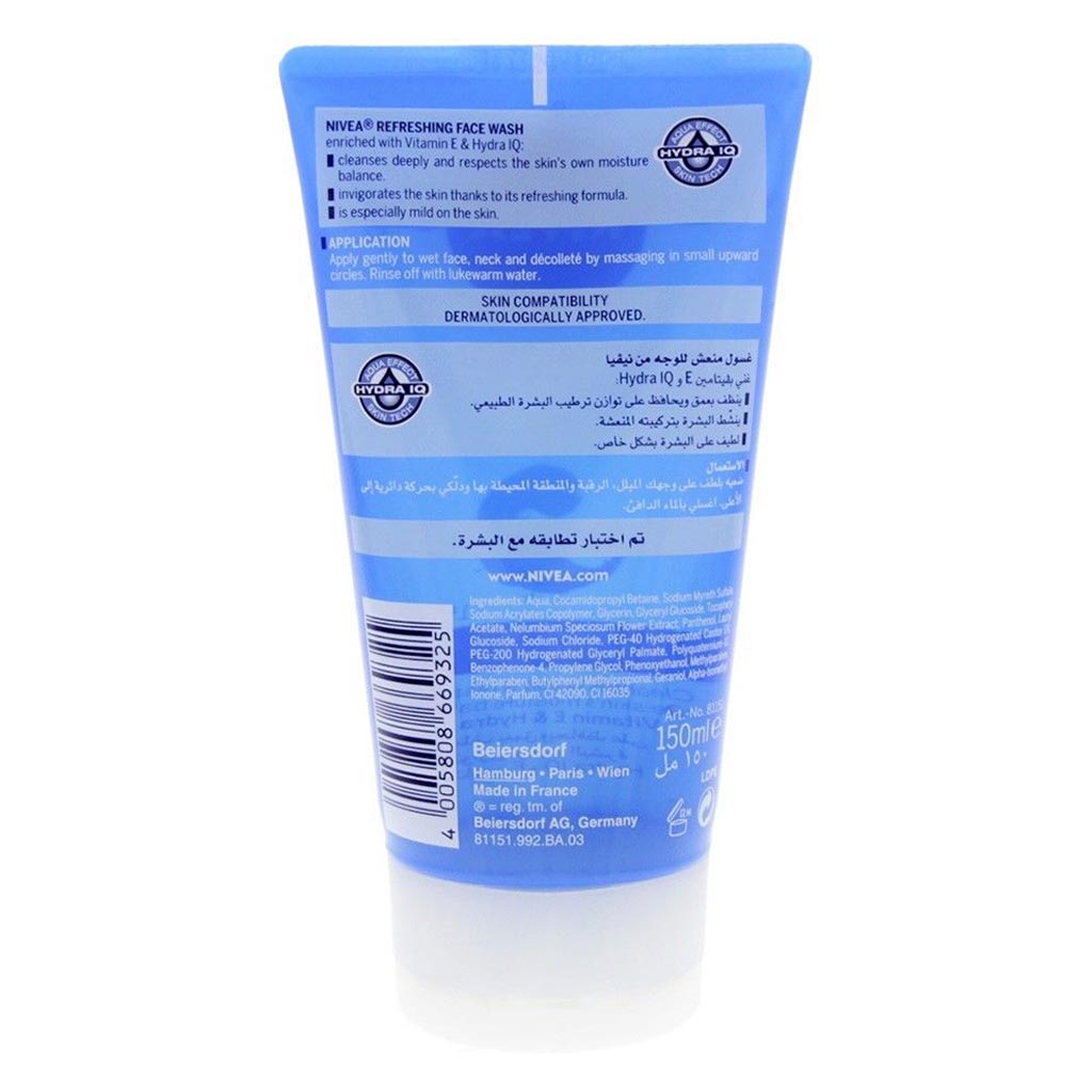 Nivea Refreshing Face Wash 150 mL - Easy Pharmacy LLC