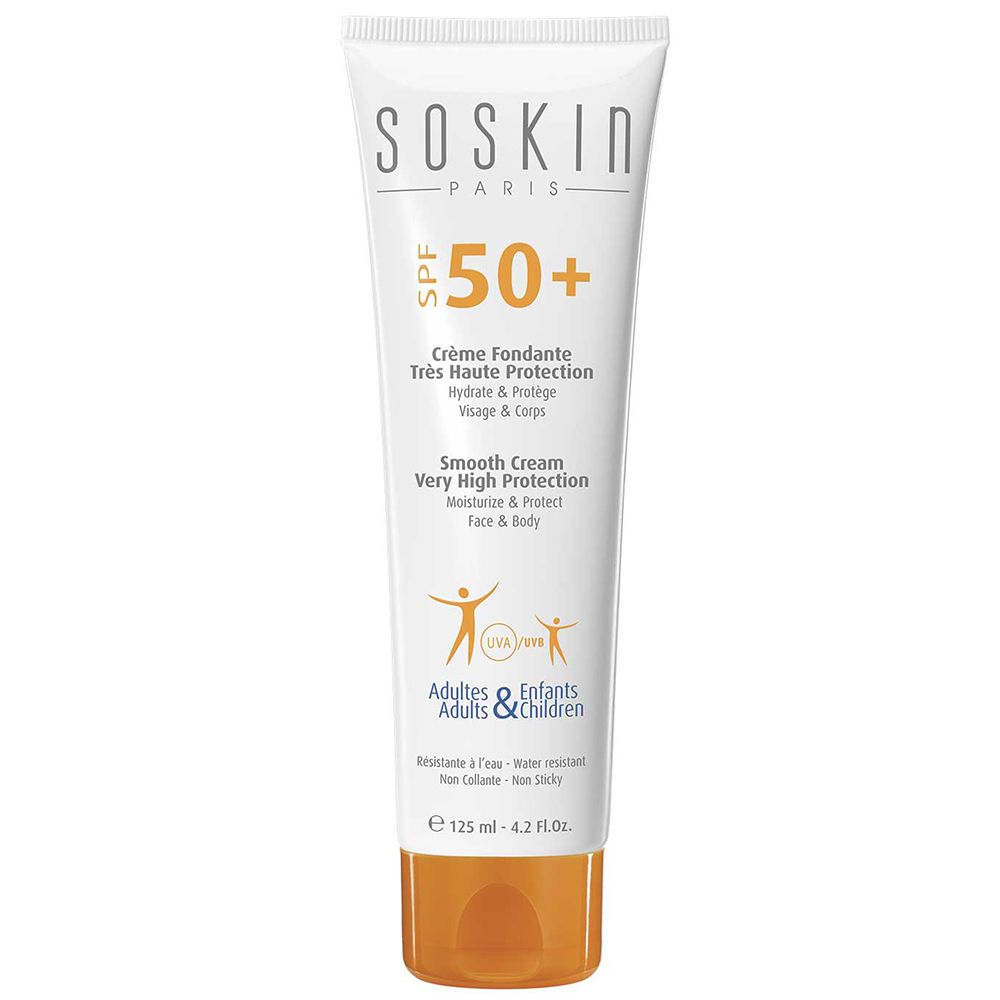 Soskin Smooth Cream Very High Protection SPF 50+ For Adults and Children 125 mL - Easy Pharmacy LLC