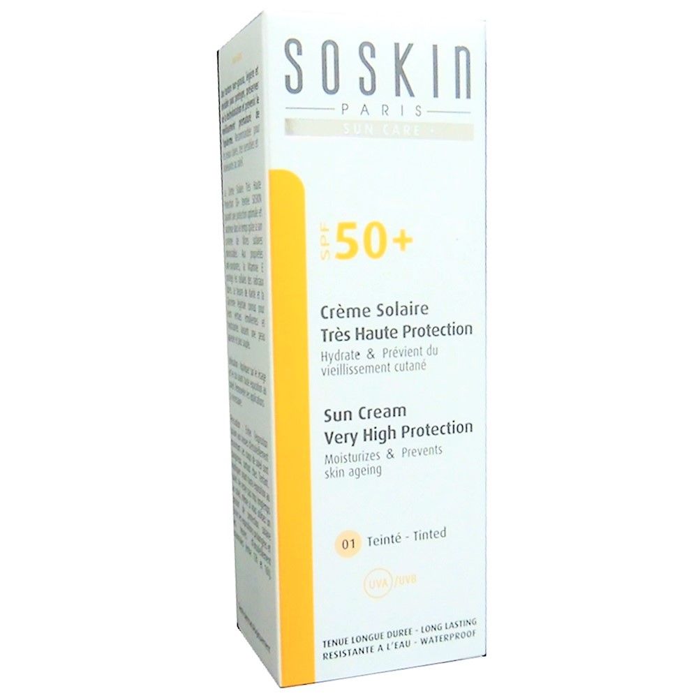 Soskin Very High Protection SPF 50+ Sun Cream Tinted 01 50 mL - Easy Pharmacy LLC