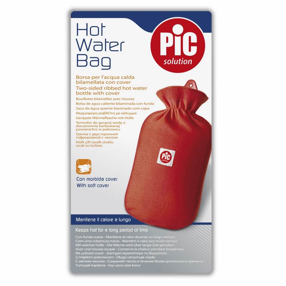 Pic Two-Sided Ribbed Hot Water Bag With Cover - Easy Pharmacy LLC