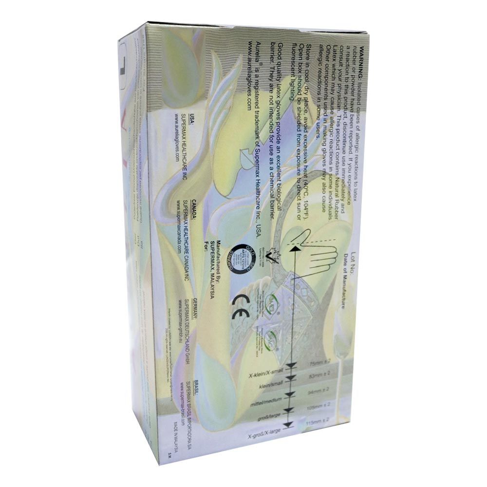 Aurelia Micro Textured Latex Medical Examination Gloves Powder Free Large 100’s - Easy Pharmacy LLC