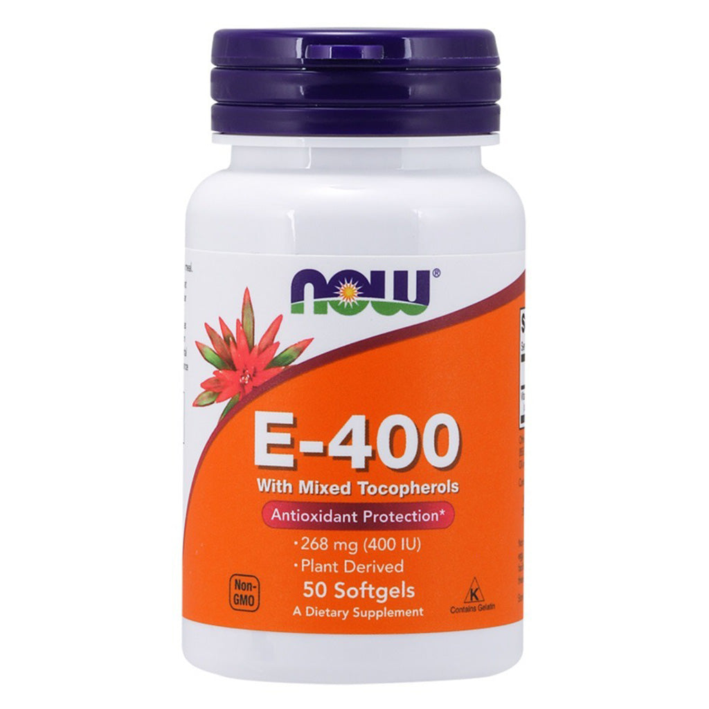 Now E-400 Vitamin E With Mixed Tocopherols Softgel For Antioxidant Protection, Pack of 50's - Easy Pharmacy LLC