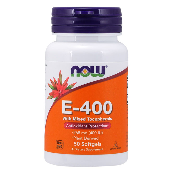 Now E-400 Vitamin E With Mixed Tocopherols Softgel For Antioxidant Protection, Pack of 50's - Easy Pharmacy LLC