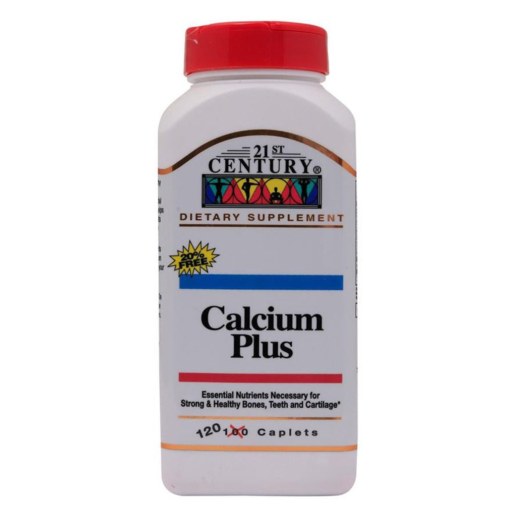 21st Century Calcium Plus Multimineral + Vitamin D Tablets For Bones & Teeth, Pack of 120's - Easy Pharmacy LLC