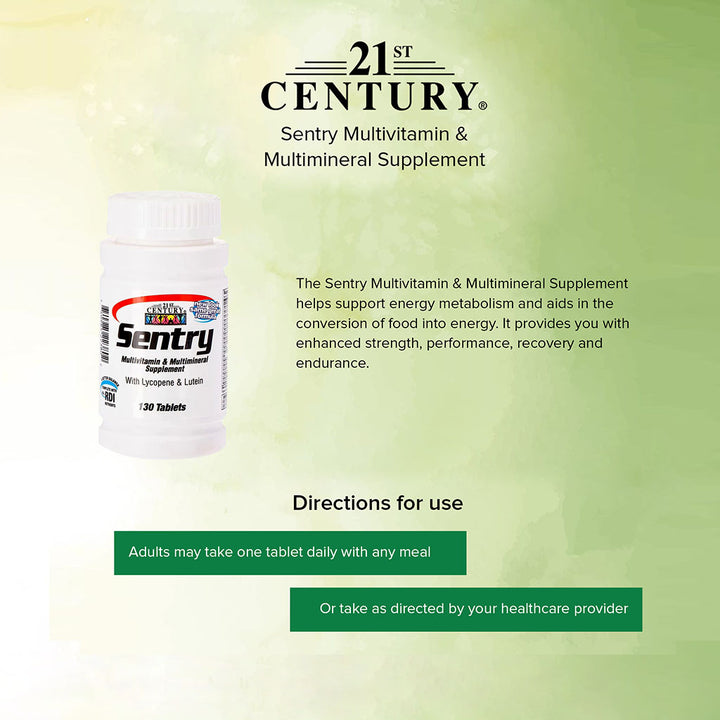 21st Century Sentry Multivitamin & Multimineral Tablets For Overall Wellness, Pack of 130's - Easy Pharmacy LLC