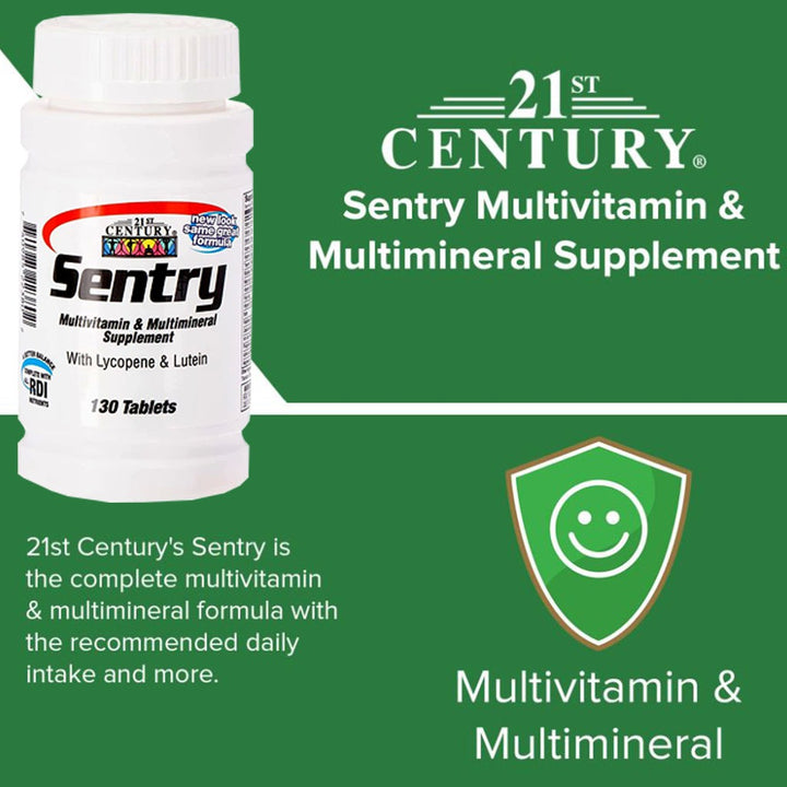 21st Century Sentry Multivitamin & Multimineral Tablets For Overall Wellness, Pack of 130's - Easy Pharmacy LLC