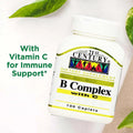 21st Century B Complex With Vitamin C Caplets For Energy And Immune Support 100 Count