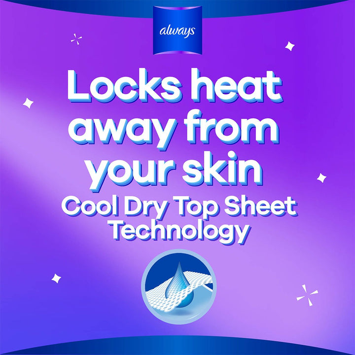 Always Cool & Dry, No Heat Feel, Maxi Thick, Large Sanitary Pads With Wings, Pack of 10's - Easy Pharmacy LLC