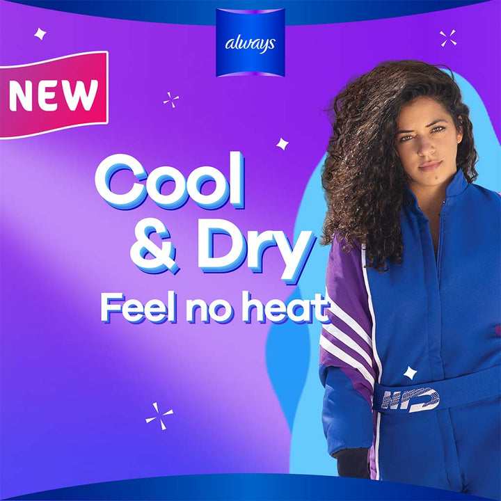Always Cool & Dry, No Heat Feel, Maxi Thick, Large Sanitary Pads With Wings, Pack of 10's - Easy Pharmacy LLC