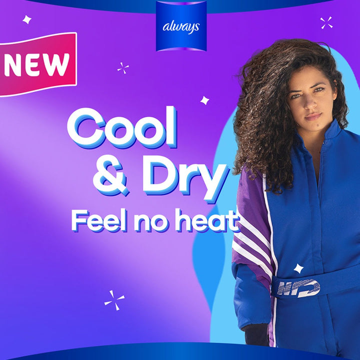 Always Cool & Dry, No Heat Feel, Maxi Thick, Large Sanitary Pads With Wings, Pack of 50's - Easy Pharmacy LLC
