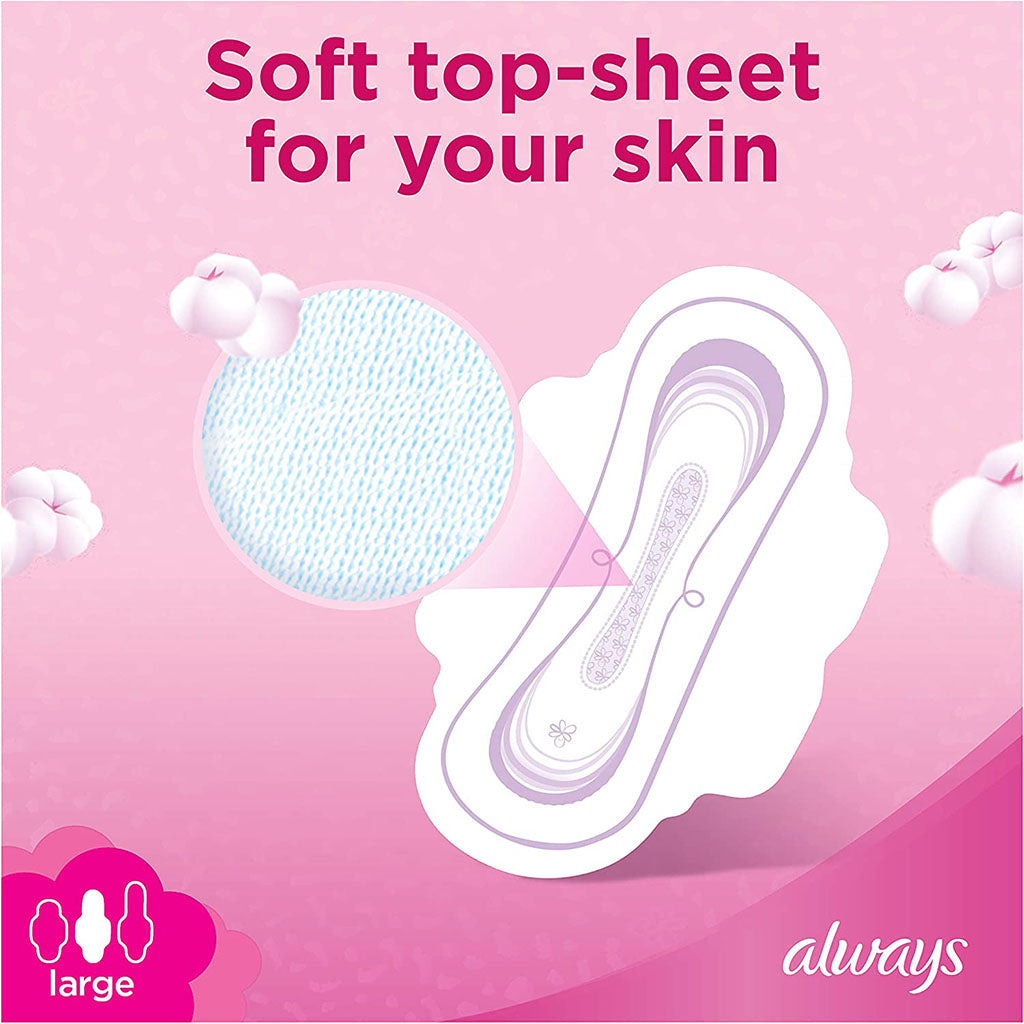 Always Cotton Soft Ultra Thin Large Sanitary Pads With Wings, Pack of 8's - Easy Pharmacy LLC
