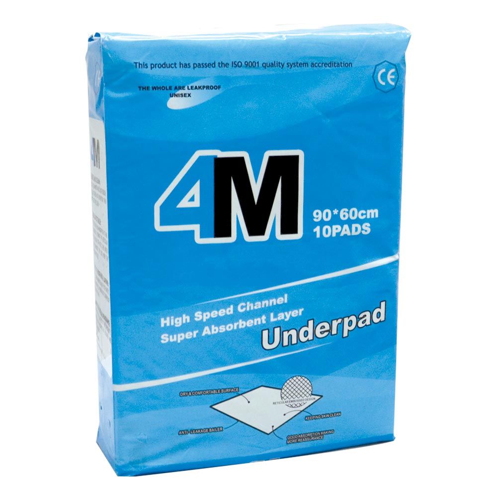 4M Disposable Underpad 90 x 60cm, 10's - Easy Pharmacy LLC