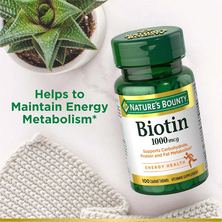 Nature's Bounty Biotin 1000 mcg Capsules 100's - Easy Pharmacy LLC