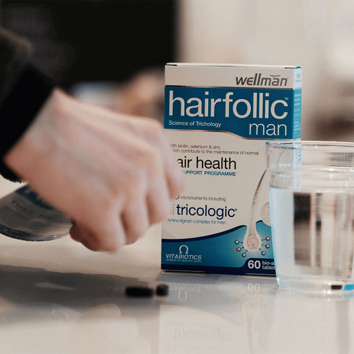 Vitabiotics Wellman Hairfollic Tablets With Biotin For Healthy Hair, Pack of 60's - Easy Pharmacy LLC