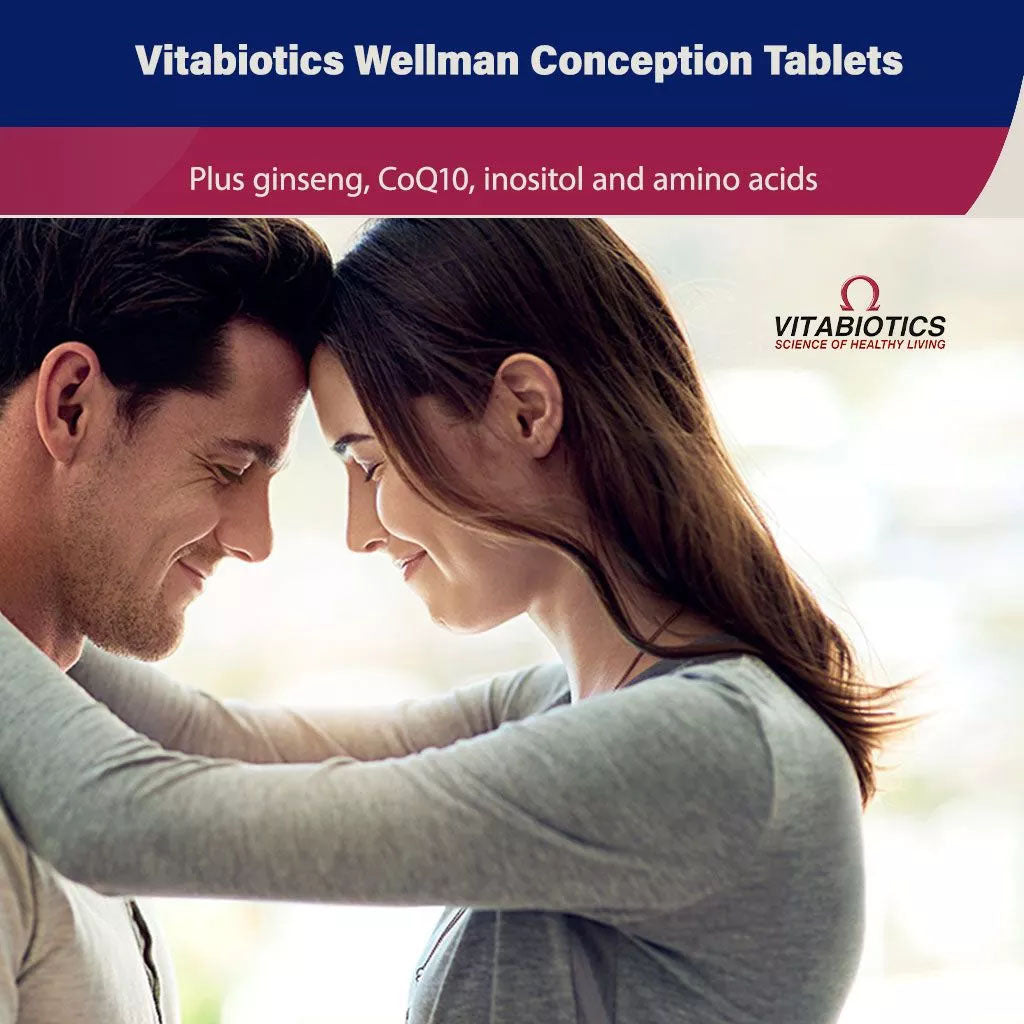 Vitabiotics Wellman Conception Supplement Tablets For Men's Fertility Support, Pack of 30's - Easy Pharmacy LLC