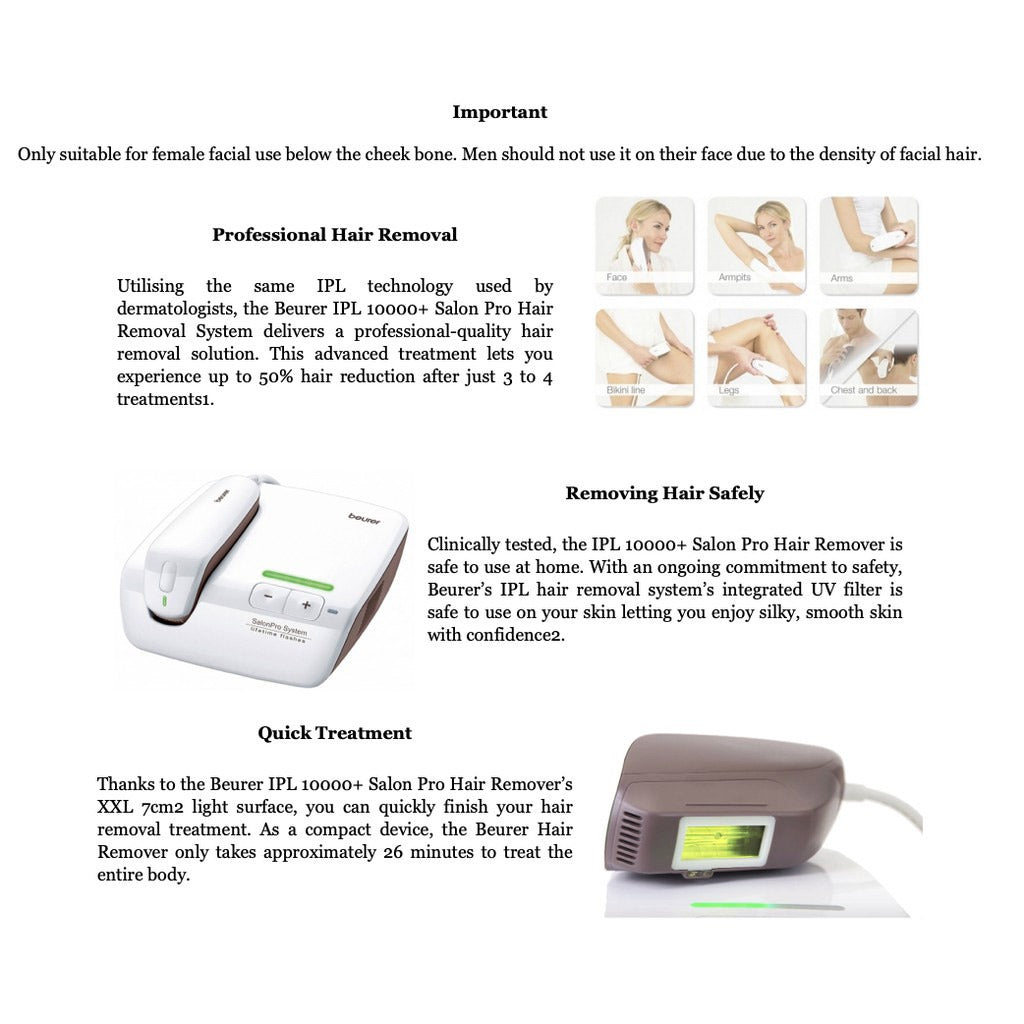 Beurer IPL10000+ Permanent Hair Removal - Easy Pharmacy LLC
