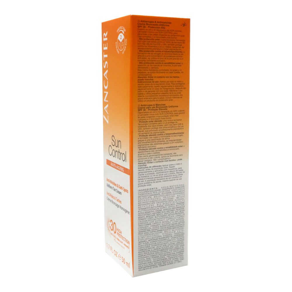 Lancaster Sun Control SPF30 Uniform Tan Cream 50ML - Easy Pharmacy LLC