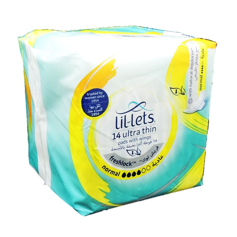 Lil-Lets Freshlock Ultra Thin Pads with Wings Normal 14's - Easy Pharmacy LLC